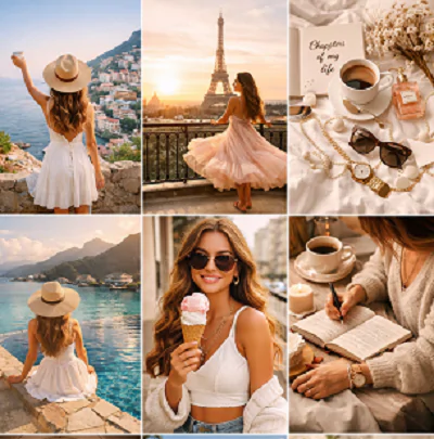 300+ Female Aesthetic Reels
