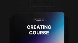 Course Creation without Being on Camera: Templates