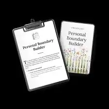 Personal Boundary Builders: Checklists