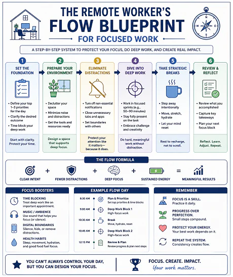 The Remote Worker Flow Blueprint for Focused Work