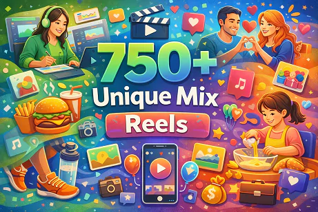 750+ Unique Mix Reels